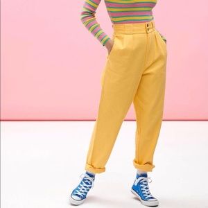 Lucy and Yak Addison Trousers in Lemon Drop